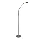 Lampadaire à arc moderne nickel, Bilge, 12W, couleur réglable LED, avec interrupteur