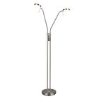 Lampadaire moderne nickel, Bilge, avec variateur tactile