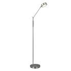 Lampadaire liseuse moderne nickel, Marjon, 6W, blanc chaud à froid réglable LED, avec variateur tactile