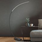 Lampadaire à arc moderne noir, Yoel, 18W, 3000K LED, avec interrupteur