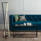 Lampadaire moderne noir, Chadi, 26W, blanc chaud à froid réglable LED