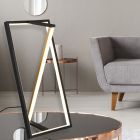 Lampe de table moderne noire, Chadi, 9W, blanc chaud à froid réglable LED, avec variateur tactile