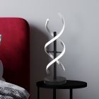 Lampe de table design chromée, Sylvian, 20W, blanc chaud à froid réglable LED, avec variateur tactile