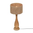 Lampe de table rustique bois, Mucahit, avec interrupteur