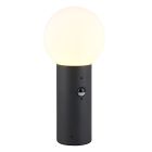 Lampadaire extérieur avec détecteur de mouvement moderne anthracite, Ouarda, IP44