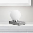 Lampe de table moderne nickel, Jullian, avec interrupteur