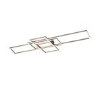 Lampe plafond moderne nickel, Retan, 60W, blanc chaud à froid réglable LED, avec télécommande