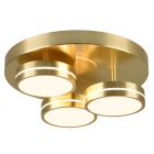 Lampe plafond moderne laiton, Marjon, 24W, 3000K LED, gradable en 3 étapes