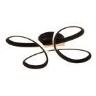 Plafonnier design noir, Vikash, 25W, 3000K LED, gradable en 3 étapes