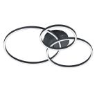 Lampe plafond moderne noire, Elze, 28W, RGBW LED, avec télécommande