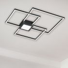 Lampe plafond moderne anthracite, Kimoni, 38W, 3000K LED