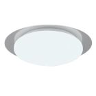 Plafonnier salle de bain moderne blanc, Marlena, 12W, 4000K LED, IP44, avec télécommande