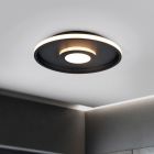 Plafonnier salle de bain moderne noir, Kayla, 35W, 3000K LED, IP44