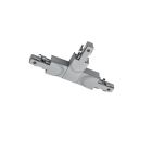 Pièce en T avec guide, plastique, gris