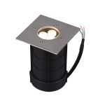 Spot encastré extérieur moderne nickel, Jabari, 3W, 3000K LED, IP65