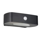 Applique solaire extérieur moderne noire, Pytsje, 6W, 4000K LED, IP44, avec interrupteur