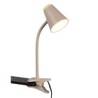 Lampe à pince moderne marronne, Rahul, 4,5W, 3000K LED, avec interrupteur