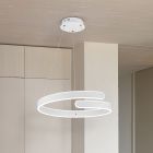 Suspension table à manger design blanche, Resy, 37W, 4000K LED, gradable en 3 étapes