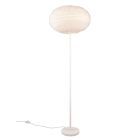 Lampadaire en tissu beige, Vijay, avec interrupteur