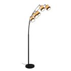Lampadaire moderne bois, Ying, avec interrupteur