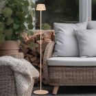 Lampadaire rechargeable moderne marronne, Reshma, 1,5W, 3000K LED, IP44, avec variateur tactile