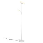 Lampadaire moderne blanc, Shahid, 17W, blanc chaud à froid réglable LED, avec variateur tactile