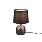 Lampe de table en céramique nickel, Myrna, avec interrupteur