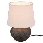 Lampe de table en céramique marronne, Ulo, avec interrupteur
