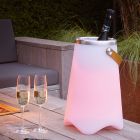 Lampe de table extérieur moderne blanche, Sedex, 2W, RGBW LED, IP44, avec télécommande