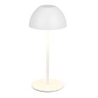 Lampe de table rechargeable en plastique blanche, Mikhail, 2W, 3000K LED, IP44, avec variateur tactile