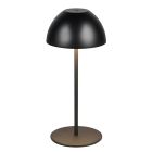 Lampe de table rechargeable en plastique noire, Mikhail, 2W, 3000K LED, IP44, avec variateur tactile