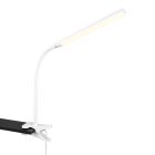 Lampe à pince moderne blanche, Rommert, 5W, blanc chaud à froid réglable LED, avec variateur tactile