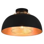 Plafonnier industriel noir, Sylvano