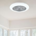 Ventilateur de plafond moderne gris, Damyan, 30W, RGBW LED, avec télécommande
