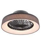 Ventilateur de plafond moderne gris, Chante, 30W, blanc chaud à froid réglable LED, avec télécommande