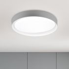 Lampe plafond moderne grise, Joas, 24W, blanc chaud à froid réglable LED, avec télécommande