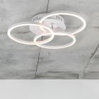 Lampe plafond moderne blanche, Kobus, 27W, blanc chaud à froid réglable LED, avec télécommande