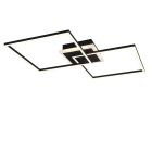 Lampe plafond moderne noire, Naud, 29W, 3000K LED, avec télécommande