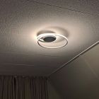 Lampe plafond moderne blanche, Sassandra, 22W, 3000K LED, gradable en 3 étapes
