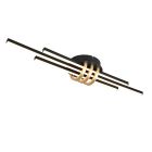 Lampe plafond moderne noire, Saloua, 20W, 3000K LED, gradable en 3 étapes