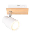 Spot mural moderne blanc, Rajeev, avec interrupteur