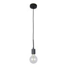 Suspension sans abat-jour noire industrielle, Bolb
