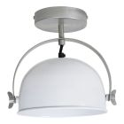 Lampe plafond blanche industrielle, Felino