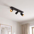 Spot plafond noir en aluminium, Eleno