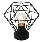 Lampe de table noire industrielle, Jochem, avec interrupteur