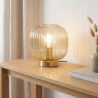 Lampe de table ambre design, Charlois, avec interrupteur