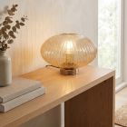 Lampe de table ambre design, Charlois, avec interrupteur