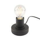 Lampe de table sans abat-jour noire en aluminium, Rika