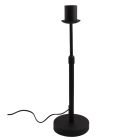 Lampe de table sans abat-jour noire en aluminium, Rika