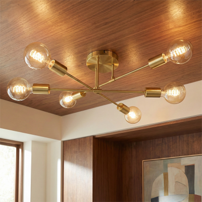 Plafonnier doré moderne, Amos